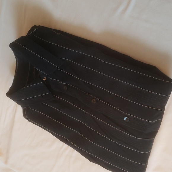 Axist Other - Men's Axist T Button Down Short Sleeve Pinstripe Shirt